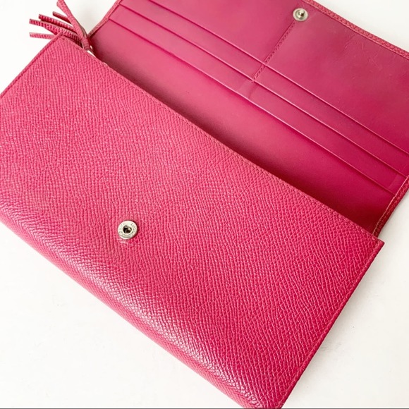 Loewe Magenta Leather Zip Bifold Wallet - Picture 11 of 11